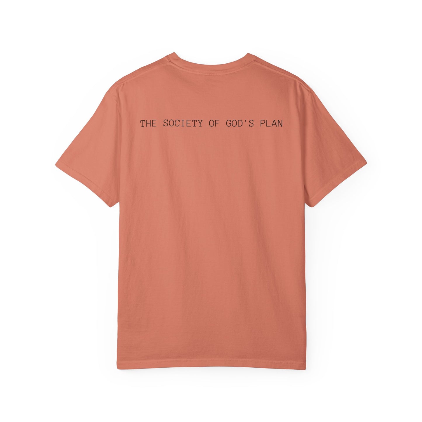 Camiseta unisex teñida con ropa con diseño “El plan de la sociedad de Dios”, camiseta inspiradora, ropa casual para el día a día