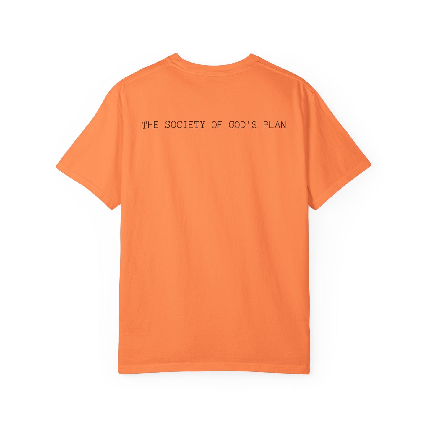 Camiseta unisex teñida con ropa con diseño “El plan de la sociedad de Dios”, camiseta inspiradora, ropa casual para el día a día