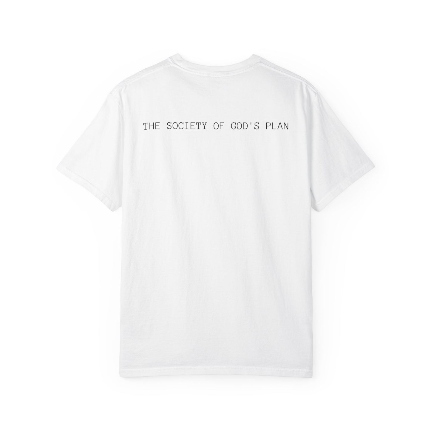 Camiseta unisex teñida con ropa con diseño “El plan de la sociedad de Dios”, camiseta inspiradora, ropa casual para el día a día
