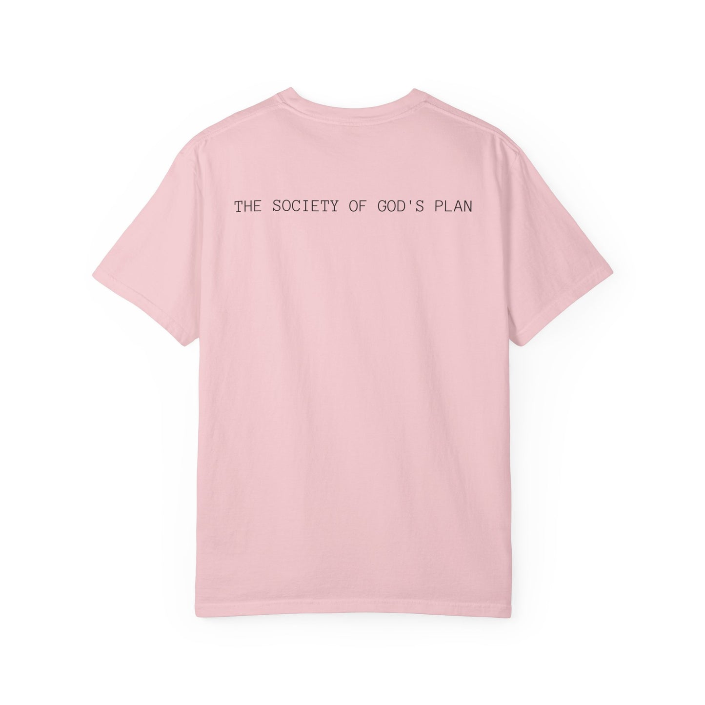 Camiseta unisex teñida con ropa con diseño “El plan de la sociedad de Dios”, camiseta inspiradora, ropa casual para el día a día