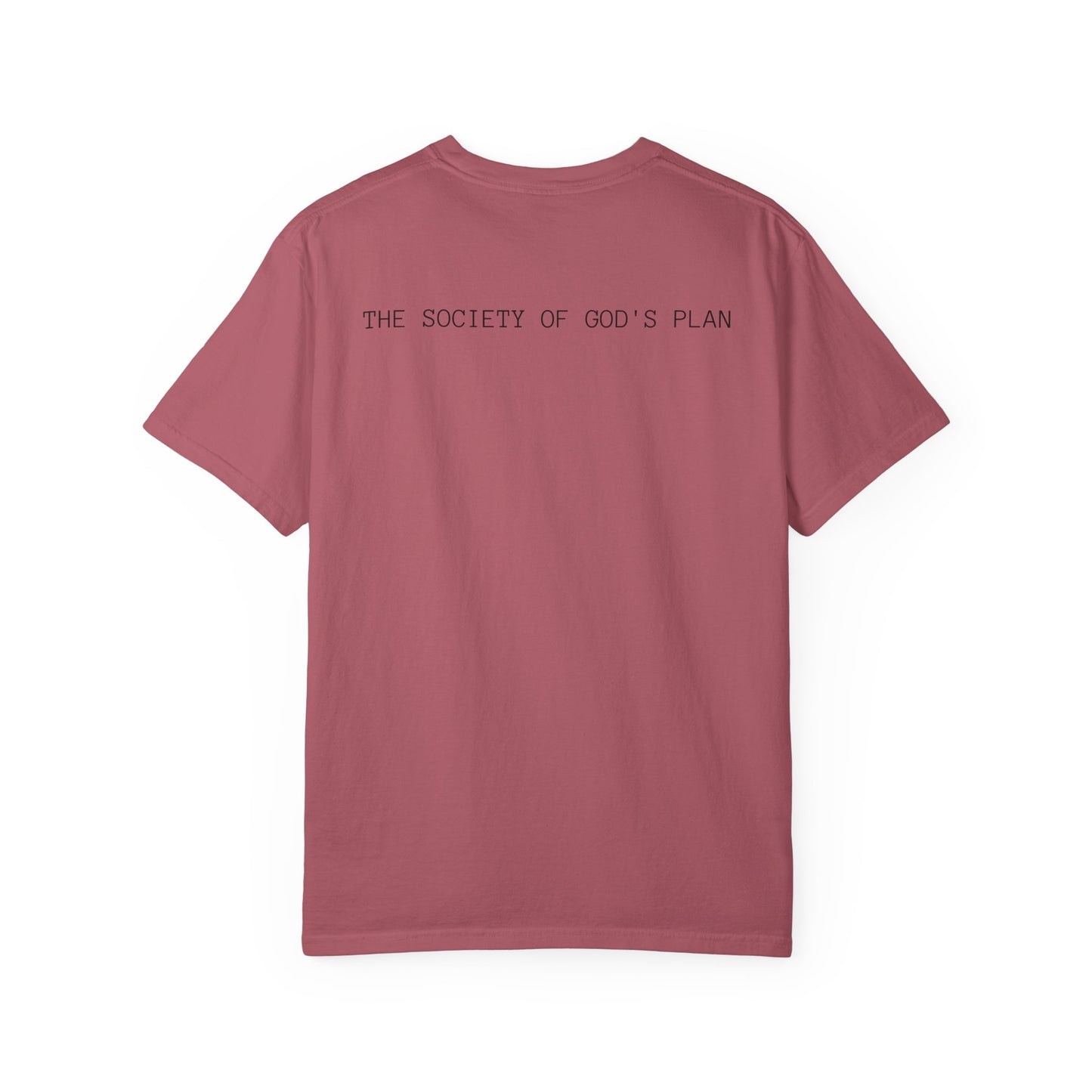 Camiseta unisex teñida con ropa con diseño “El plan de la sociedad de Dios”, camiseta inspiradora, ropa casual para el día a día
