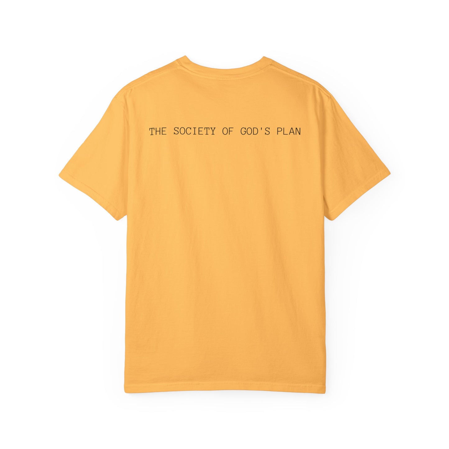 Camiseta unisex teñida con ropa con diseño “El plan de la sociedad de Dios”, camiseta inspiradora, ropa casual para el día a día
