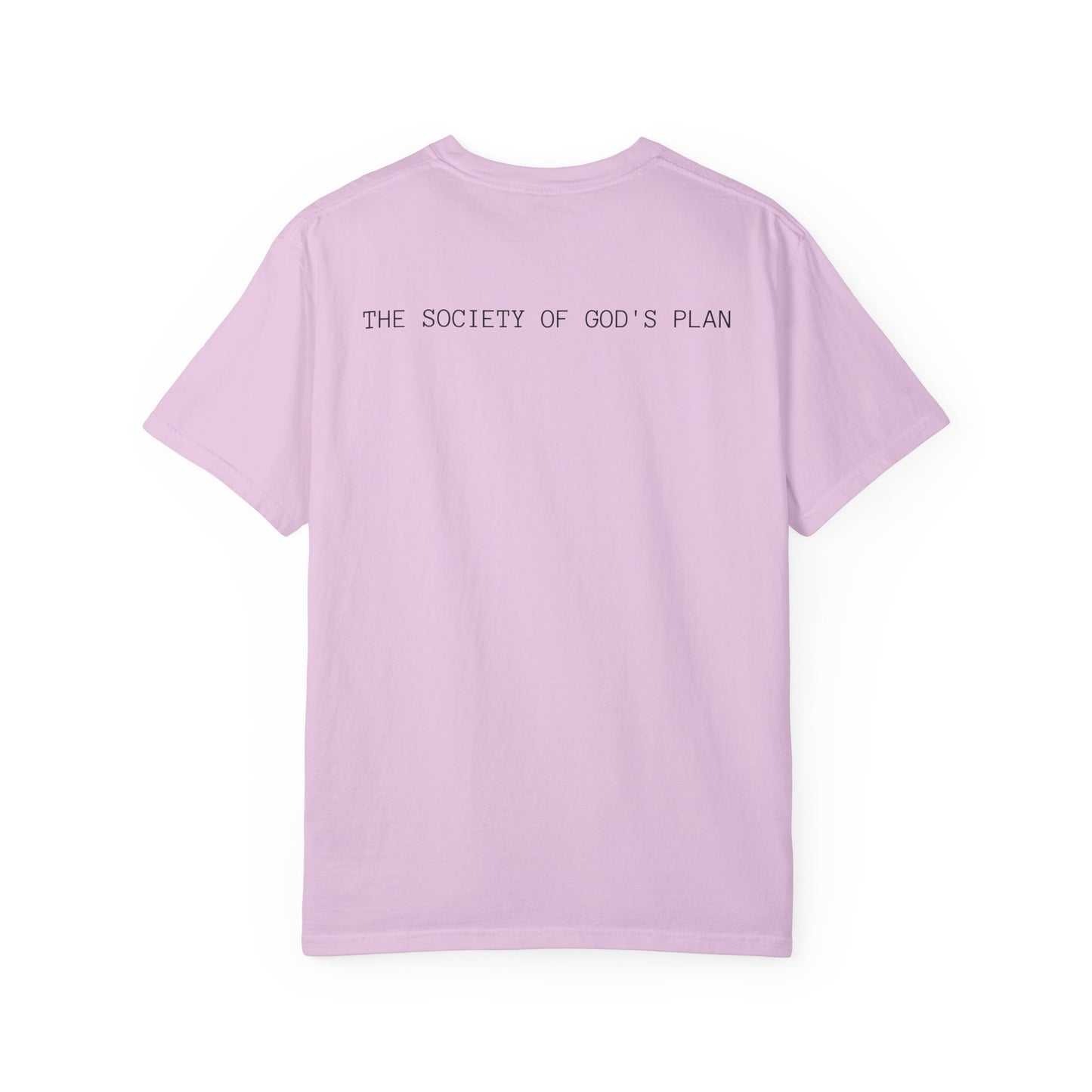 Camiseta unisex teñida con ropa con diseño “El plan de la sociedad de Dios”, camiseta inspiradora, ropa casual para el día a día