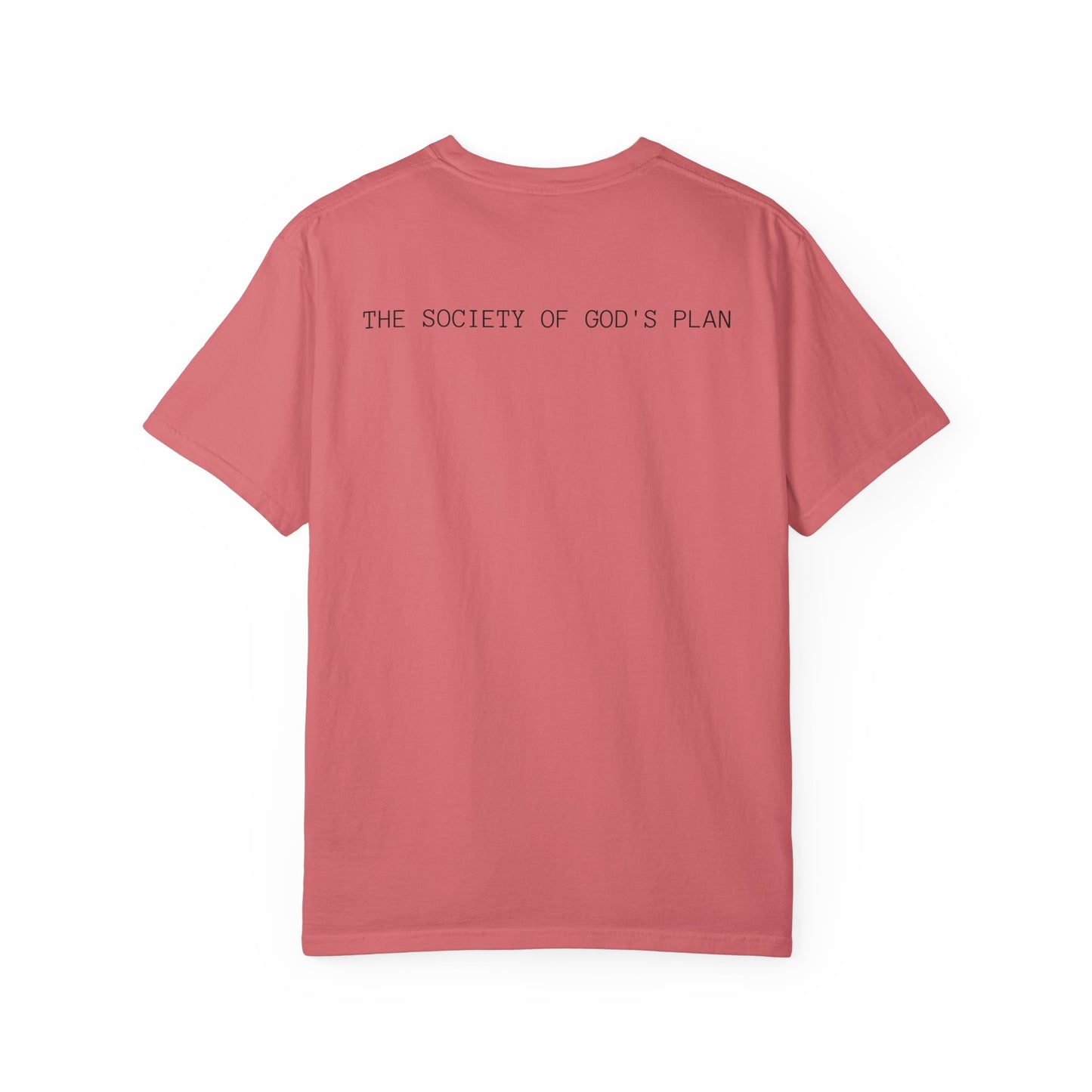 Camiseta unisex teñida con ropa con diseño “El plan de la sociedad de Dios”, camiseta inspiradora, ropa casual para el día a día